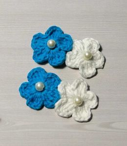 Crochet Flower Hair Clips