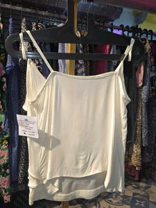 White ruffle Croptop