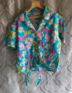 Multi-colour Floral Crop Top