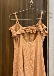 Peach Button Down Maxi Dress
