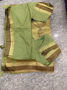 Elegant Green Saree with Embellishments
