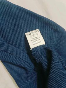 Navy Blue Crop Korean top