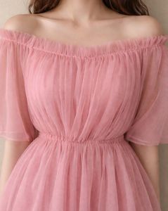 Pink Layered Tulle Top