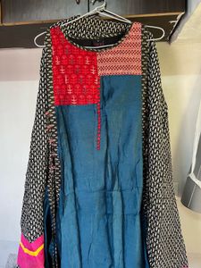 Unique Patchwork Sleeveless Kurta