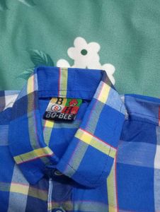 Blue Checked Shirt 3-6 months