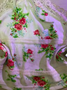 Floral Halter Neck Top with Lace Trim