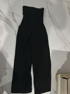 Chic Black Strapless Jumpsuit