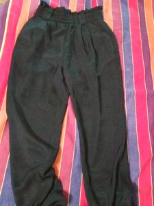 Zara stylish Black Paperbag Waist Pants