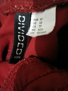 Maroon Wide Leg Trousers