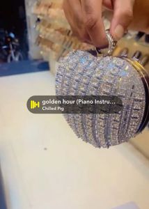 Sparkling Heart Clutch Bag