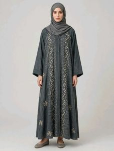 Embroidered Abaya Style Gown