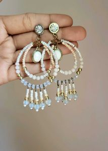 Miniso Boho Beaded Hoop Earrings