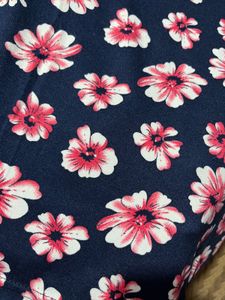 Navy Floral Crop Top