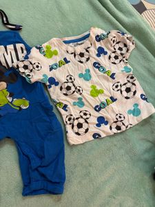 Baby Mickey Mouse Football Romper &amp; Tee Set
