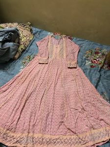 Pink Anarkali kurti