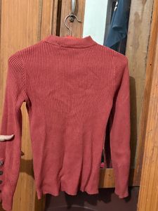Ribbed Mock Neck Top/sweater