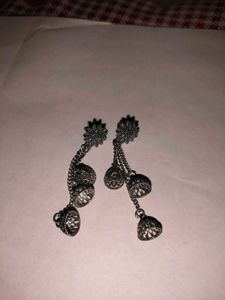 3 Exquisite Oxidized Silver Jhumka Earrings