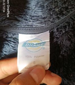 Brand is DIKIES Cozy Navy Blue Fleece Jacket OG