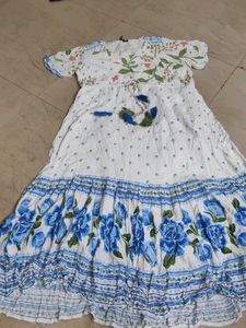 Boho Floral Print Midi Dress
