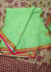 Light Green Chiffon Saree ✨💗😻