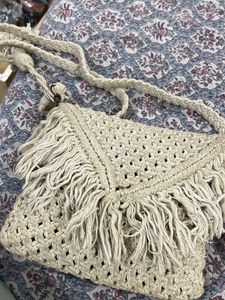 Boho Macrame Fringe Shoulder Bag