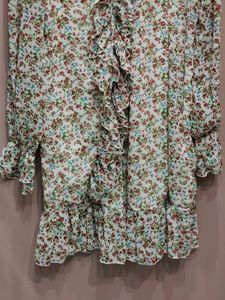 Chic Floral Ruffle Mini Dress