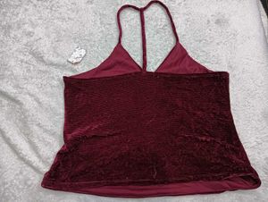 Burgundy 🇲🇾38 Velvet Cami Top