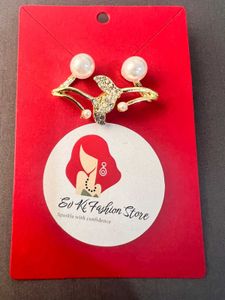 Elegant Pearl & Crystal Fish Earrings