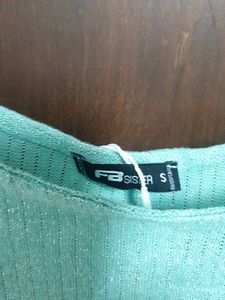 Mint Green Ribbed Crop Top small size no 138