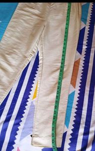 W Brand Off White ladies cigarette Pant