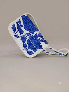 Beaded Floral Clutch Bag