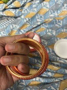 Beautiful Orange Bangles Set