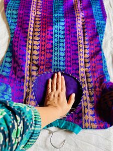 Purple Chanderi  Silk Kurti