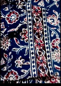 Blue Floral Print Kurta with Pants Set