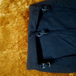 Imported Black Tube Top With Adjustable Back Strap