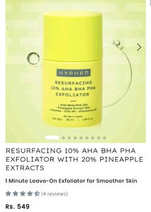 Hyphen Resurfacing 10% Aha BHA Pha Exfoliator