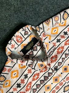 Y2k Men's Geometric Print Boxy Short Sleeve Shirt