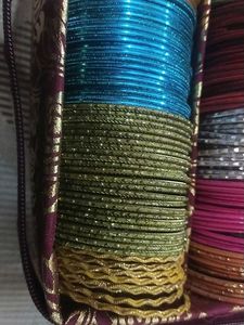 12 Colour Of Metal Bangles