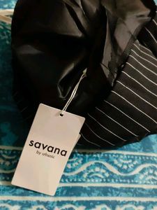 Pinstripe Wrap Mini Skirt