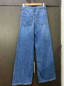 Wide Leg Blue Denim Jeans