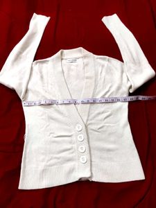 White Cardigan Sweater