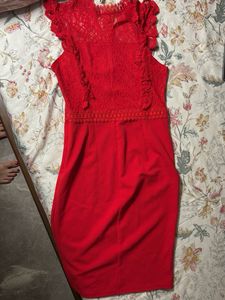 Stunning Red Lace Bodycon Dress