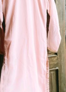 hand work peach kurtas set