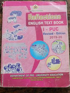 Reflections English Text Book I-PUC