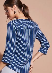 Striped Long Sleeve Tunic Top