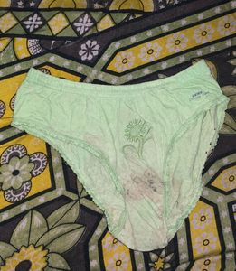 Women's Light Green Cotton Briefs
