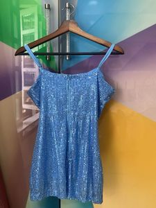 Sparkling Blue Sequin Dress