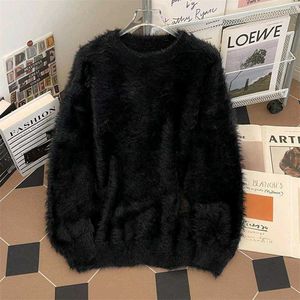 Cozy Black Furry Sweater