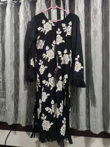 Elegant Black Floral Kurta