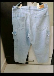 Light Wash Cargo Jeans
